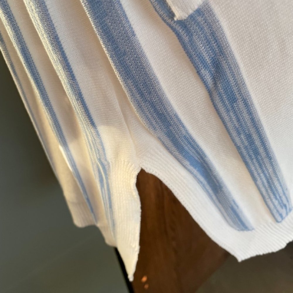 MISSLOOK Striped Tunic Sweater with Pockets - Picture 4 of 11